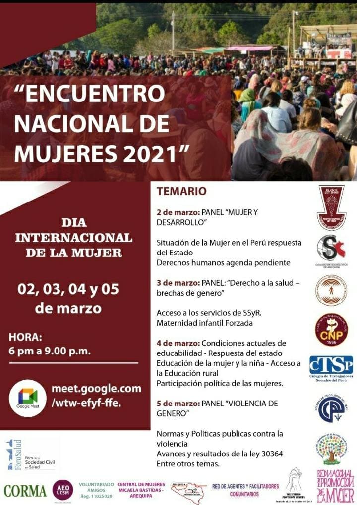 Encuentro Nacional de Mujeres 2021 – Arequipa